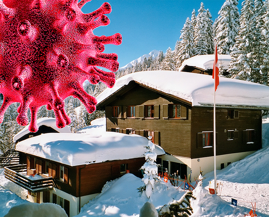 Das Ski- und Ferienhaus Alpina mit Coronavirus